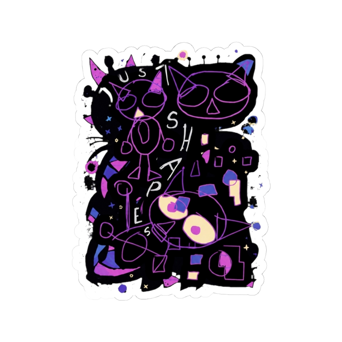 NIght In The Woods Shapes Sticker