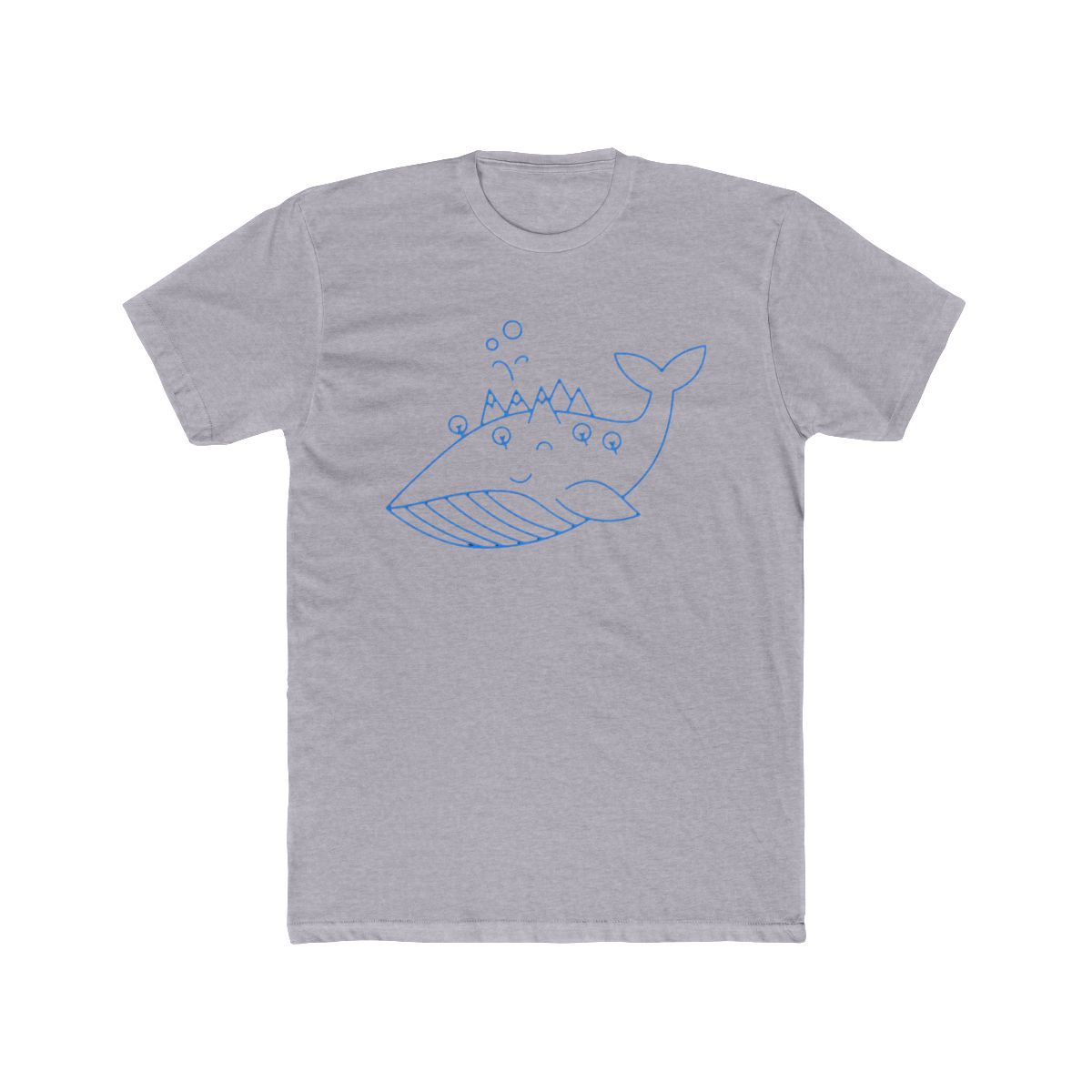 Space Whale Night in the woods Blue T Shirt - alternate angle 5, merchandise