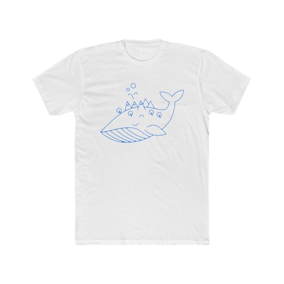 Space Whale Night in the woods Blue T Shirt - Official T-Shirts merchandise