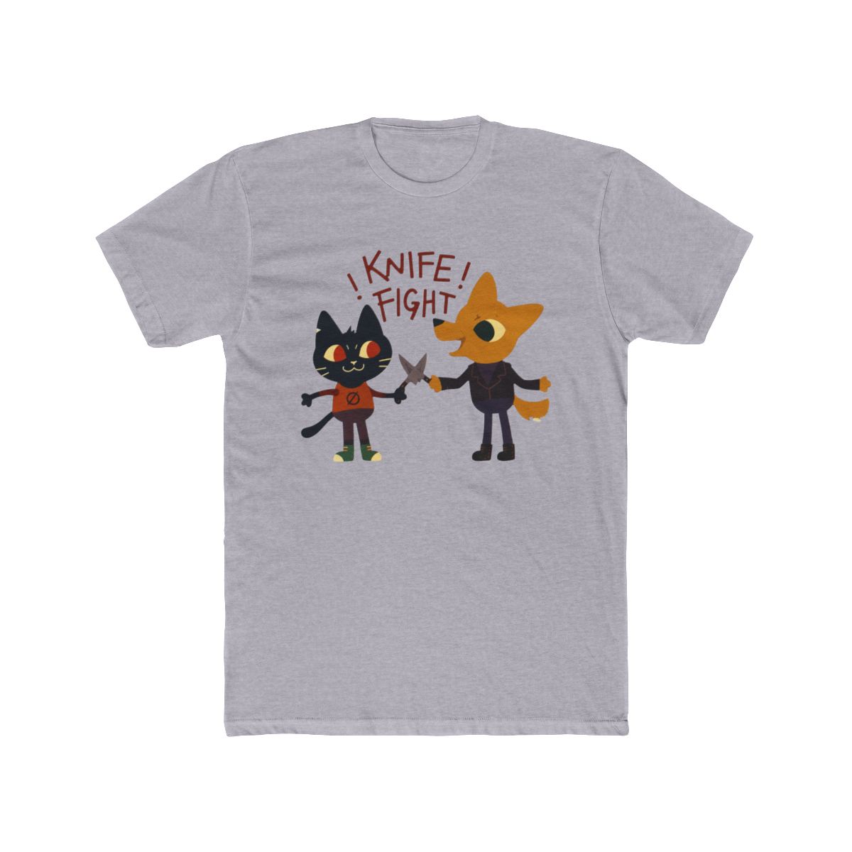 Night In The Woods Mae And Gregg Knife Fight T Shirt - alternate angle 4, merchandise