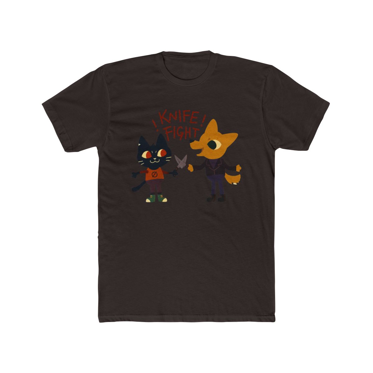 Night In The Woods Mae And Gregg Knife Fight T Shirt - alternate angle 2, merchandise