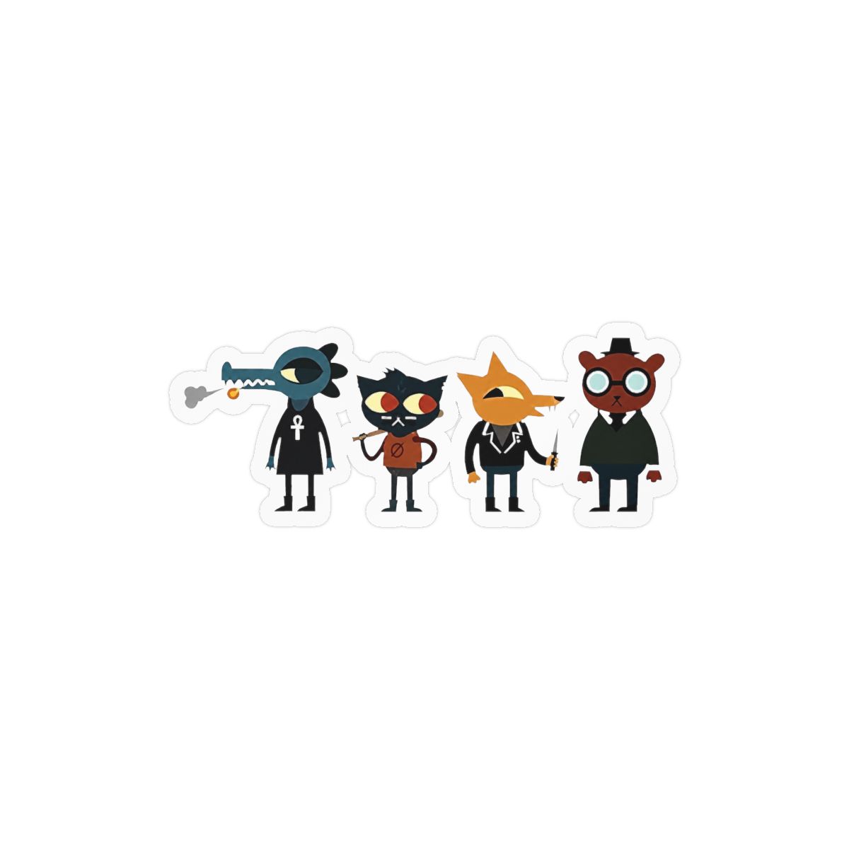 Night in The Woods - Best Buds, nitw Decal Sticker - Sticker Graphic - Auto, Wall, Laptop, Cell, Truck Sticker for Windows, Cars, Trucks - alternate angle 3, merchandise