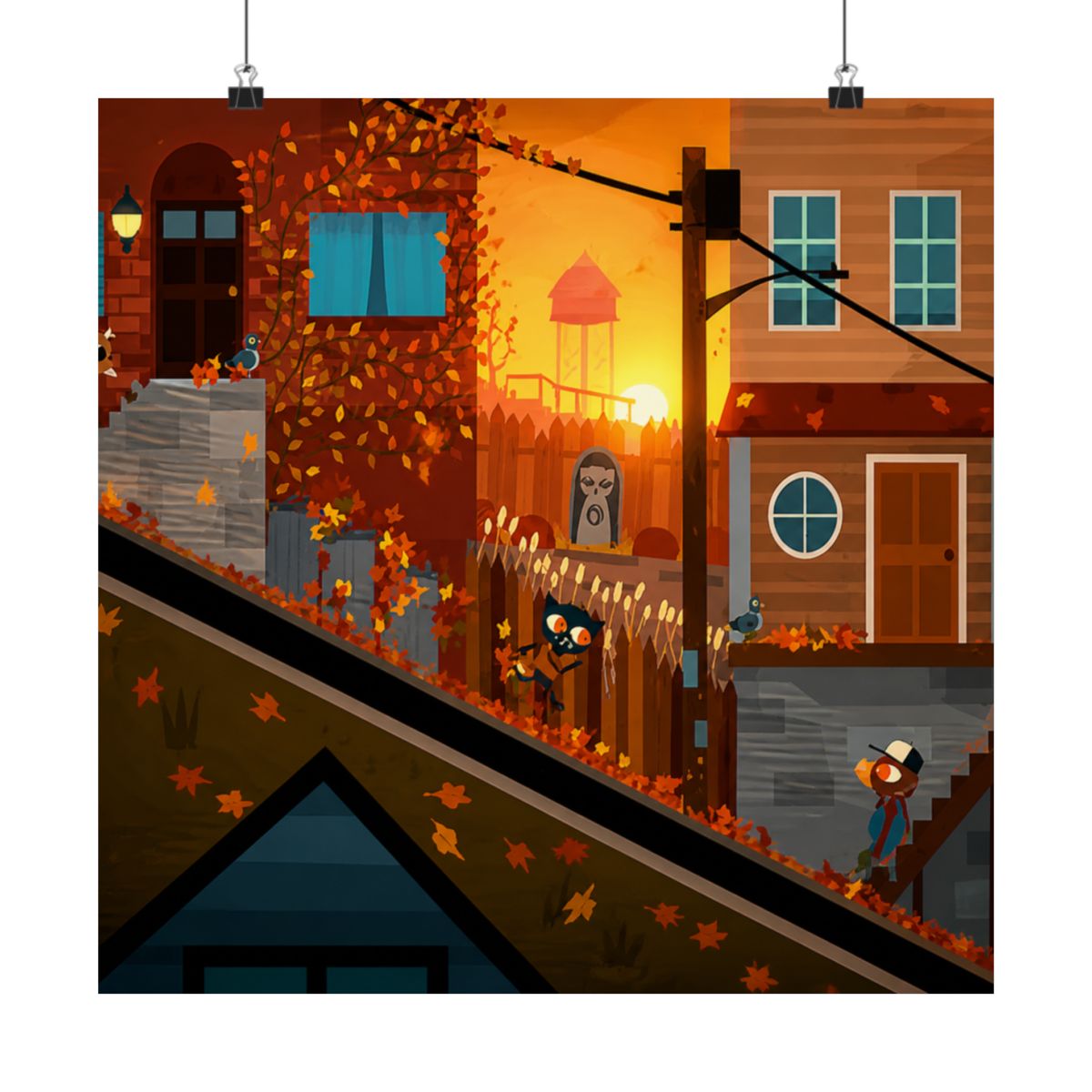 Night in the woods towne center Stickers HD - alternate angle 2, merchandise