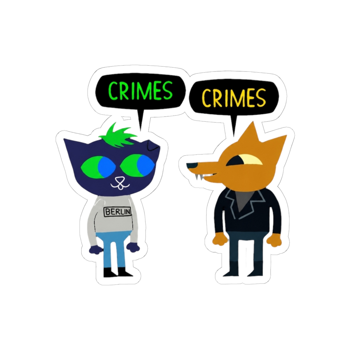 Whimsical Doodle Sticker | Fun Vinyl Decal for Laptops and Water Bottles | Night in the Woods