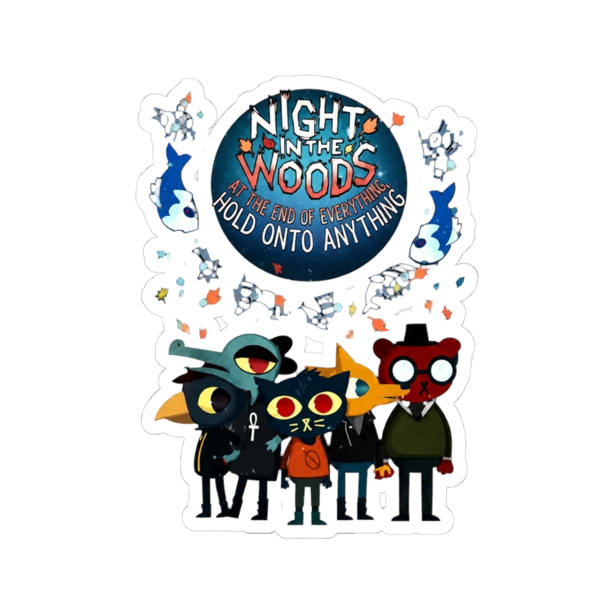 Cute Fox Sticker | Vinyl Decal for Everyday Gear | Night in the Woods